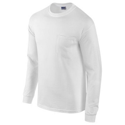 Don't miss out on products including balances Gildan Fire Sale Long-Sleeve  Pocket T-Shirt, White 100% Cotton, XL at unbeatable prices